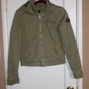 Hollister Green Jacket with Hood